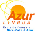 Логотип языковой школы Azurlingua French School Ницца