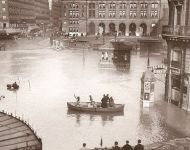 Разлив Сены перед вокзалом Святого Лазаря (1910 год)