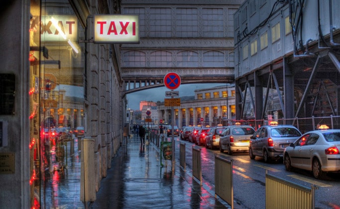 Стоянка парижских такси