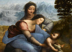 Картина Мадонна с младенцем и Святой Анной (Леонардо да Винчи)