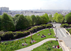 Парк квартала Бельвиль (Восток Парижа)