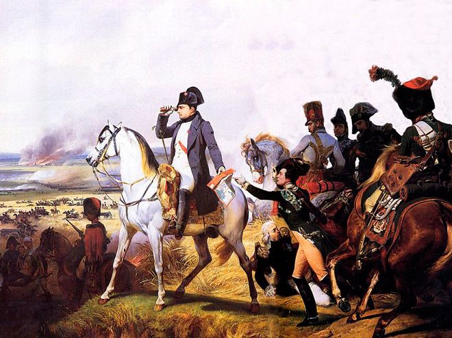 Наполеон на поле битвы