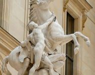 Скульптура кони Марли музея Лувр