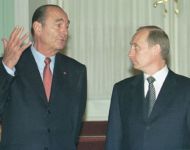 Глава Франции Жак Ширак и президент России Владимир Путин